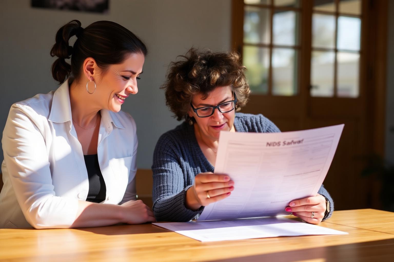 An NDIS planner reviewing a plan with a participant